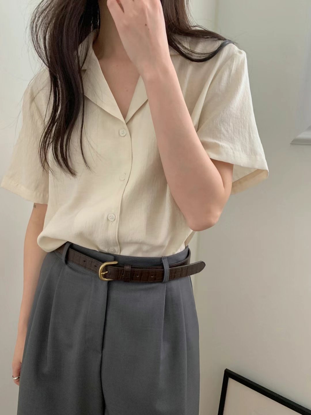 LIBRE東大門㊣直郵女裝新款真品熱賣人氣時尚推薦襯衫蕾絲衫HAY KNOCK襯衫/蕾絲衫
