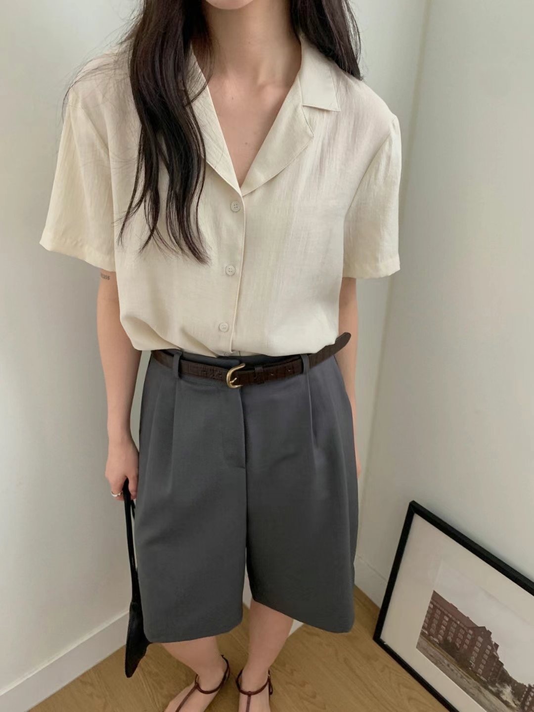LIBRE東大門㊣直郵女裝新款真品熱賣人氣時尚推薦襯衫蕾絲衫HAY KNOCK襯衫/蕾絲衫