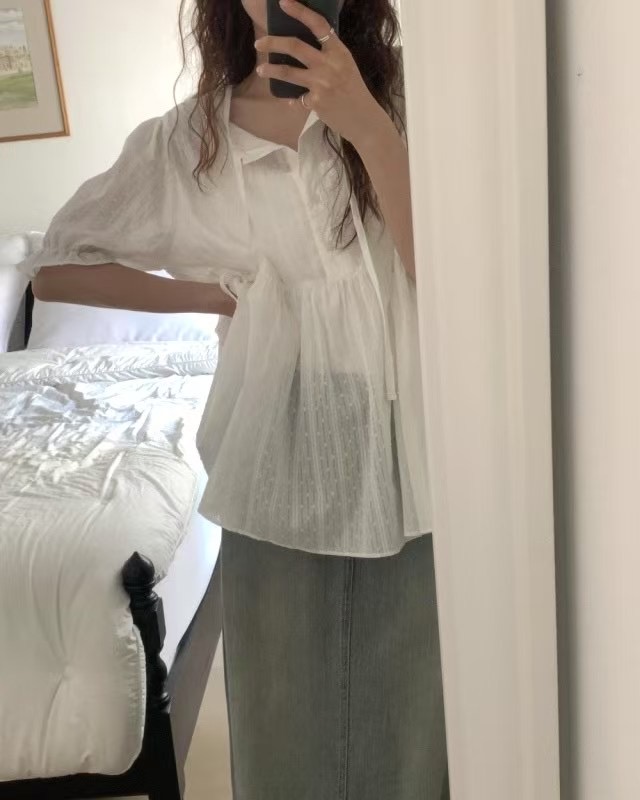 APPEAR韓國直郵㊣女裝新品人氣熱賣休閑時尚職業襯衫蕾絲衫APPEAR襯衫/蕾絲衫
