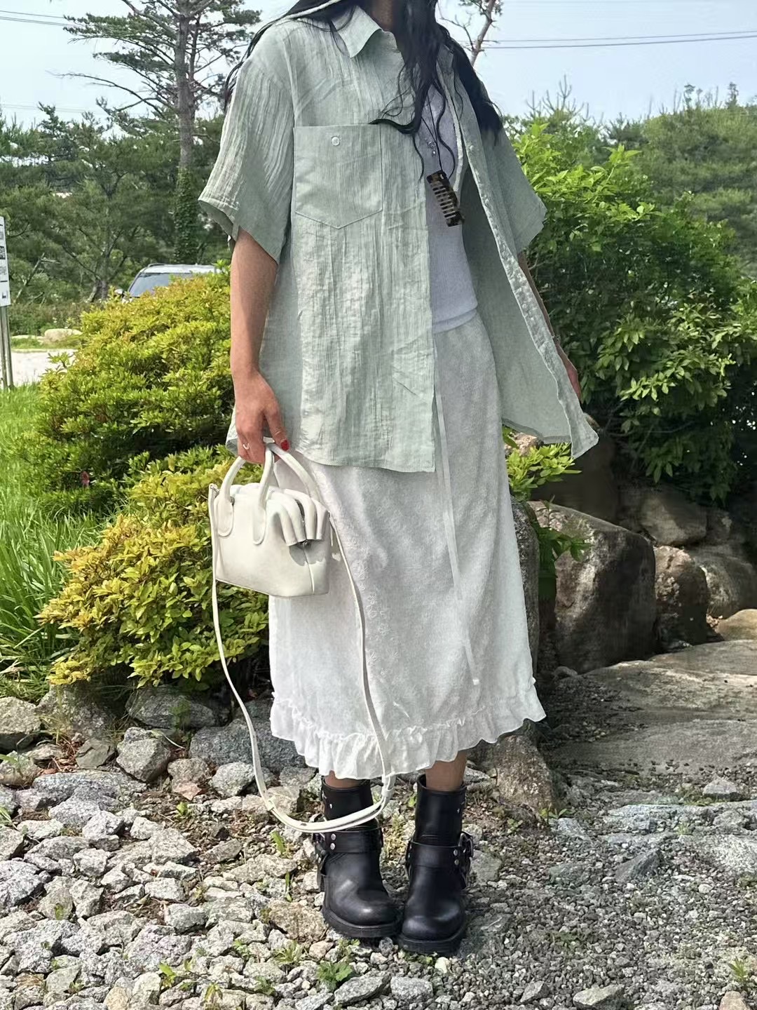 APPEAR東大門㊣代購女裝新款休閑真品25春夏推薦熱賣職業長裙APPEAR長裙
