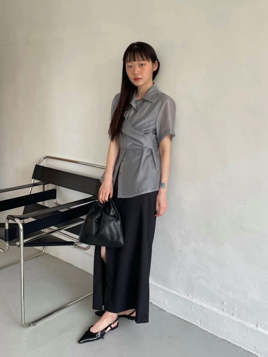 AWESOME-TB1韓國代購㊣女裝新品休閑推薦25春夏襯衫蕾絲衫AWESOME-TB1襯衫/蕾絲衫