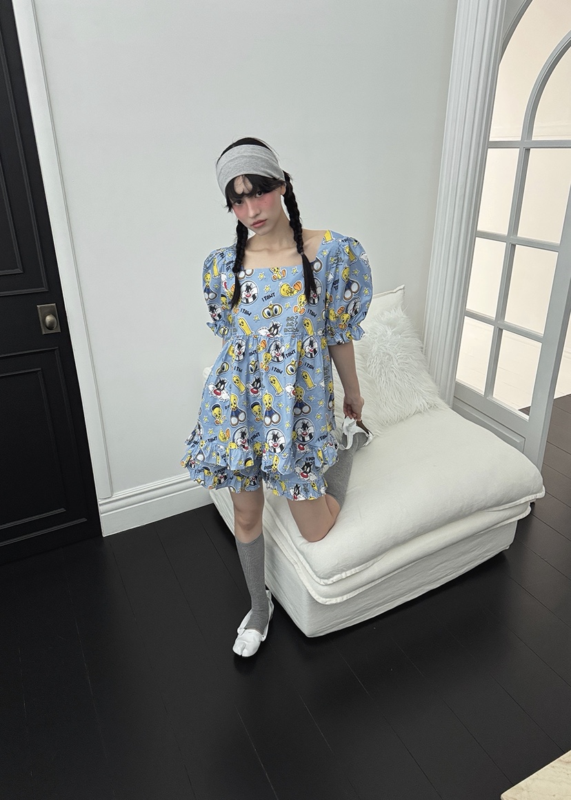 OURWAVE/OUR ROOM東大門㊣直郵女裝新品休閑推薦睡衣兩件套Our Wave/Our Room睡衣