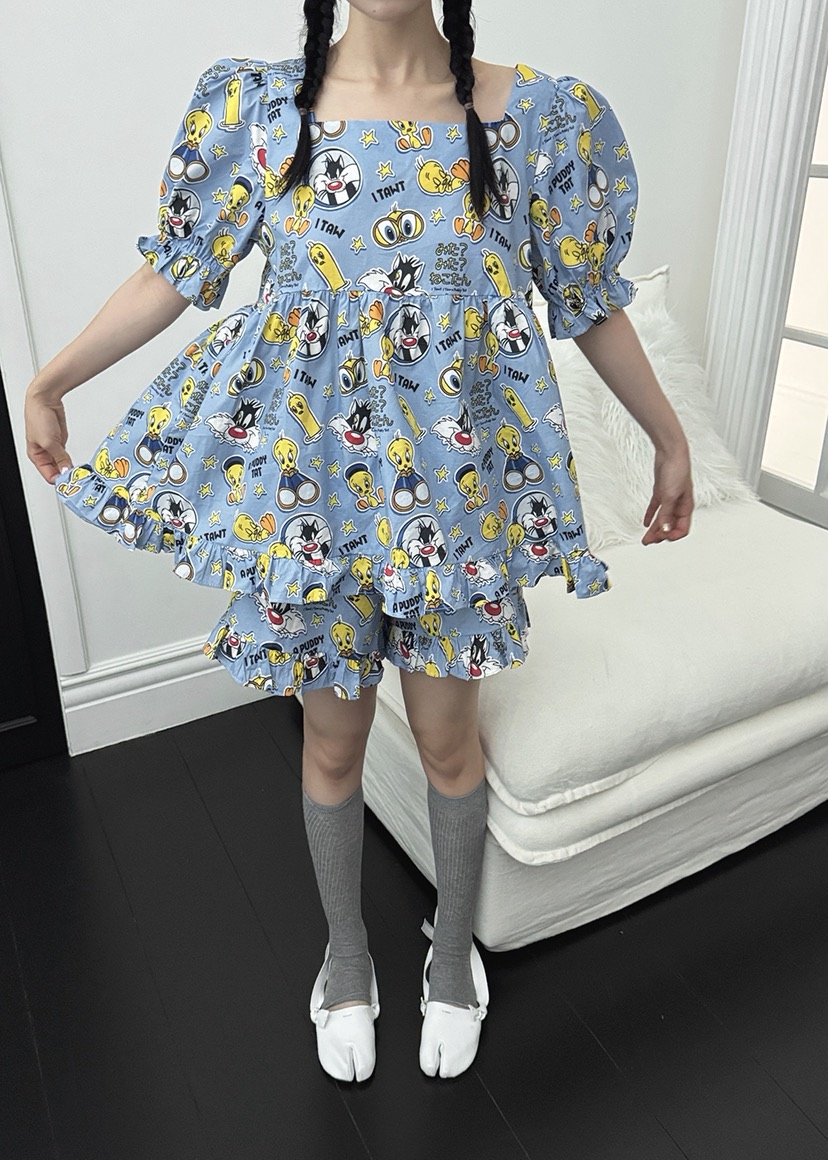 OURWAVE/OUR ROOM東大門㊣直郵女裝新品休閑推薦睡衣兩件套Our Wave/Our Room睡衣