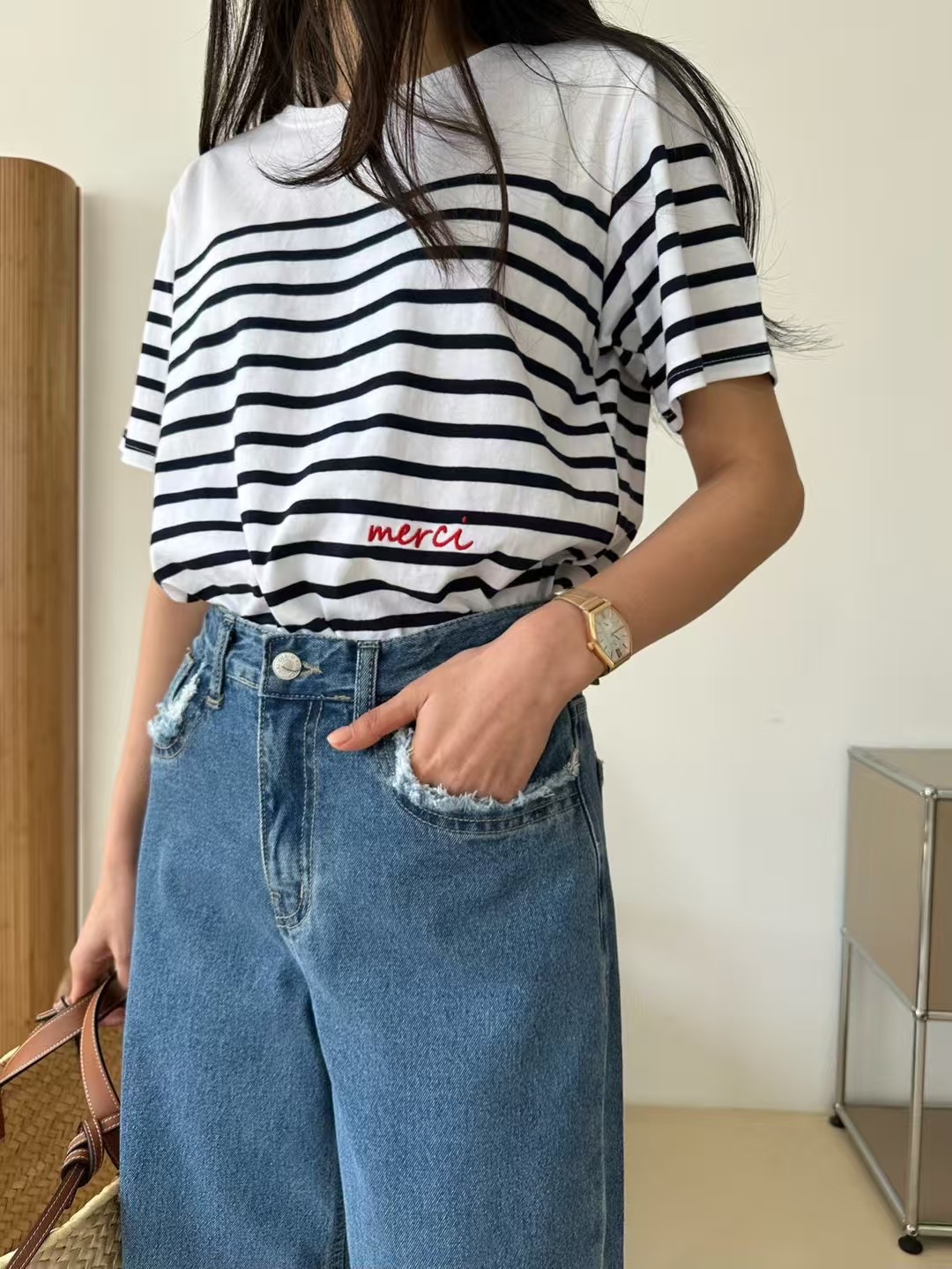 KIND-카인드-OT東大門㊣代購女士新品推薦真品人氣T恤刺繡KIND-otT恤