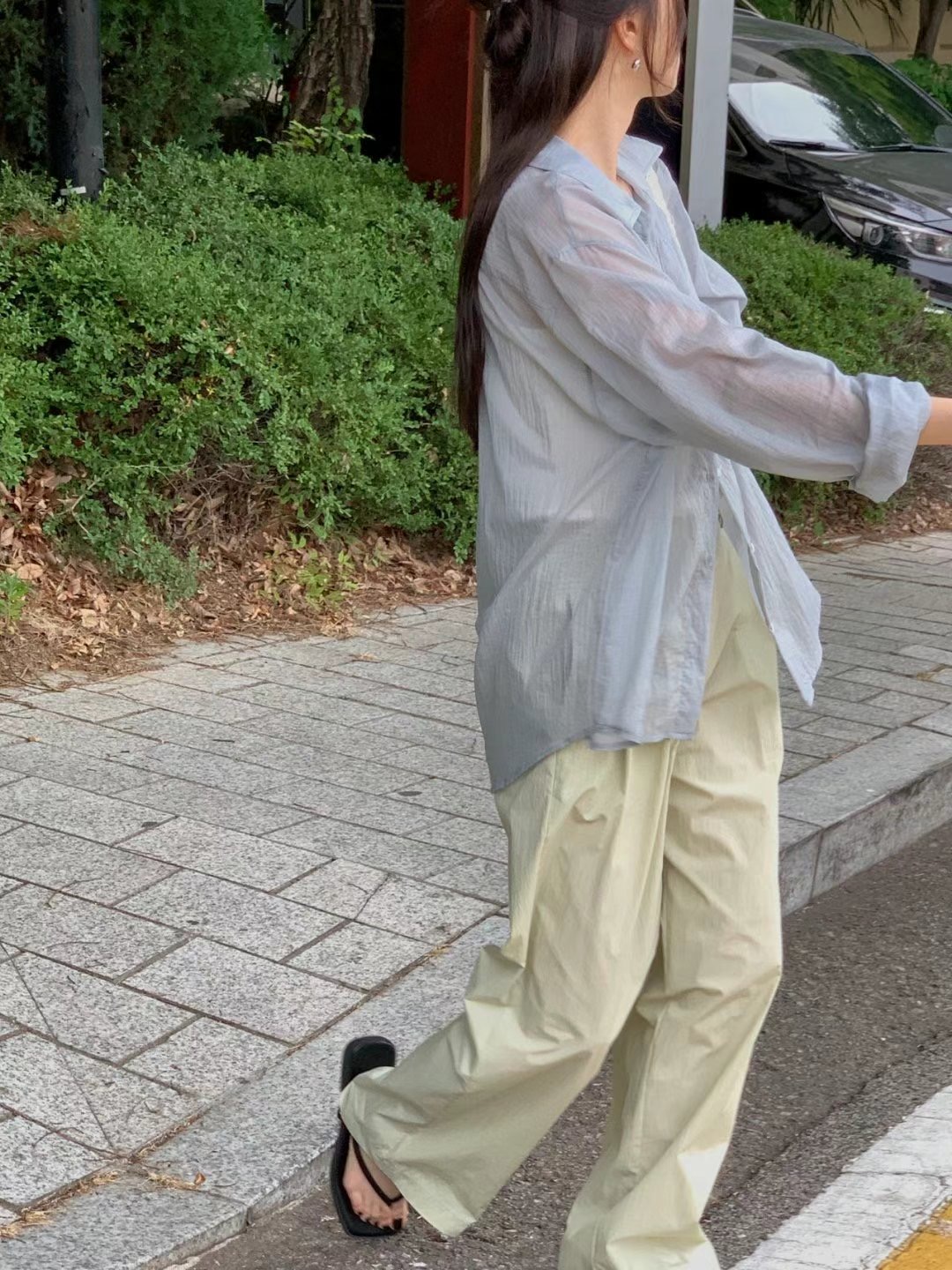 LIBRE韓國直郵㊣女士新品推薦25春夏時尚真品熱賣襯衫蕾絲衫HAY KNOCK襯衫/蕾絲衫