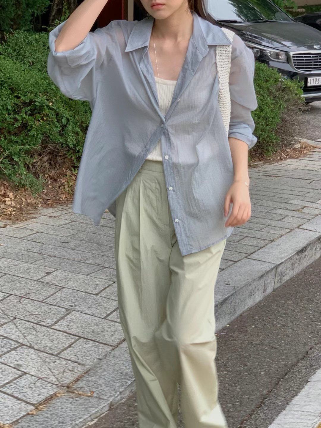 LIBRE韓國直郵㊣女士新品推薦25春夏時尚真品熱賣襯衫蕾絲衫HAY KNOCK襯衫/蕾絲衫
