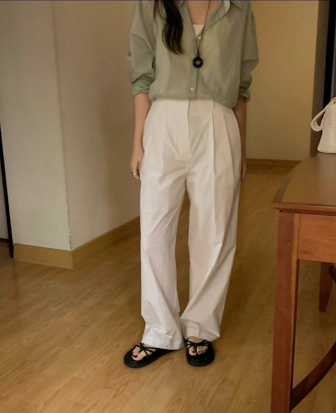 LIBRE東大門㊣直郵女裝新款25春夏人氣職業時尚推薦真品休閑褲HAY KNOCK休閑褲
