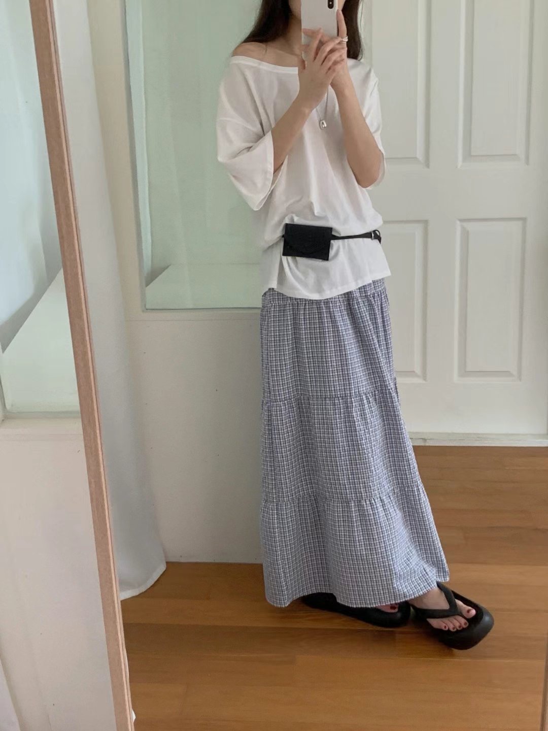 LIBRE韓國代購㊣女士新款熱賣25春夏人氣時尚休閑職業推薦長裙HAY KNOCK長裙圖色2