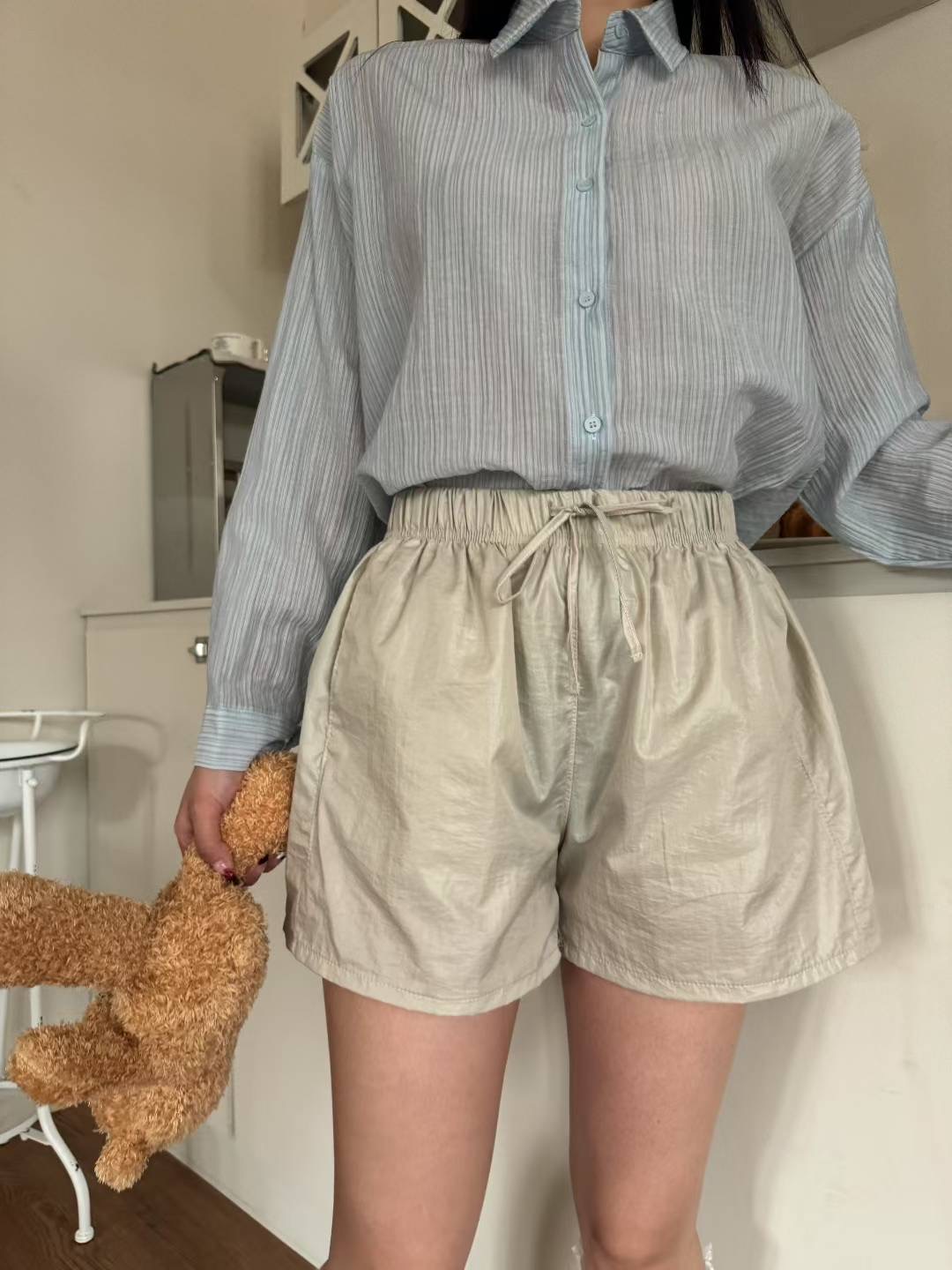 ONTHEMOOD東大門㊣直郵女士新品推薦休閑人氣25春夏時尚短褲RIPPLE短褲圖色1