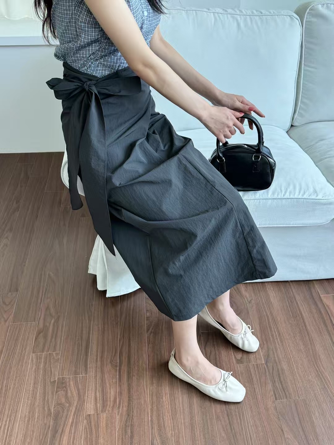 ONTHEMOOD東大門㊣代購女士新品25春夏職業熱賣時尚真品長裙RIPPLE長裙