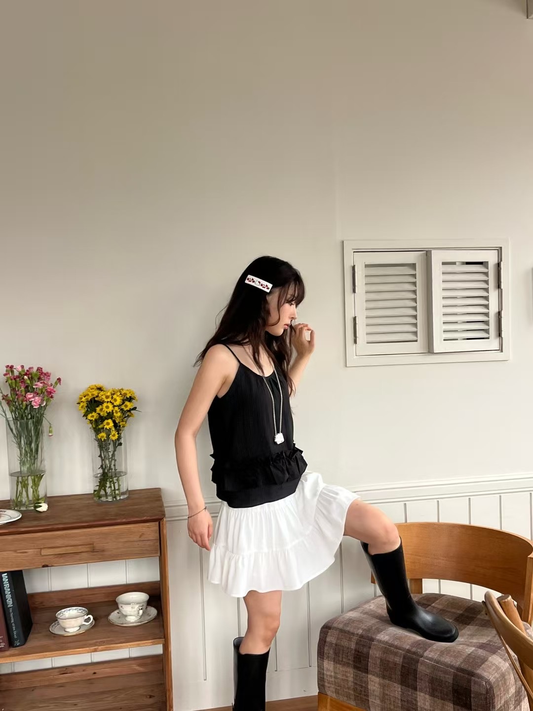 ONTHEMOOD東大門㊣直郵女裝新品真品休閑25春夏熱賣吊帶背心RIPPLE吊帶/背心