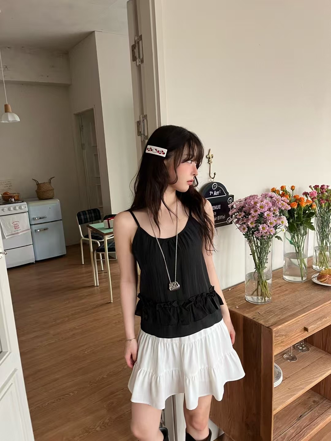 ONTHEMOOD東大門㊣直郵女裝新品真品休閑25春夏熱賣吊帶背心RIPPLE吊帶/背心