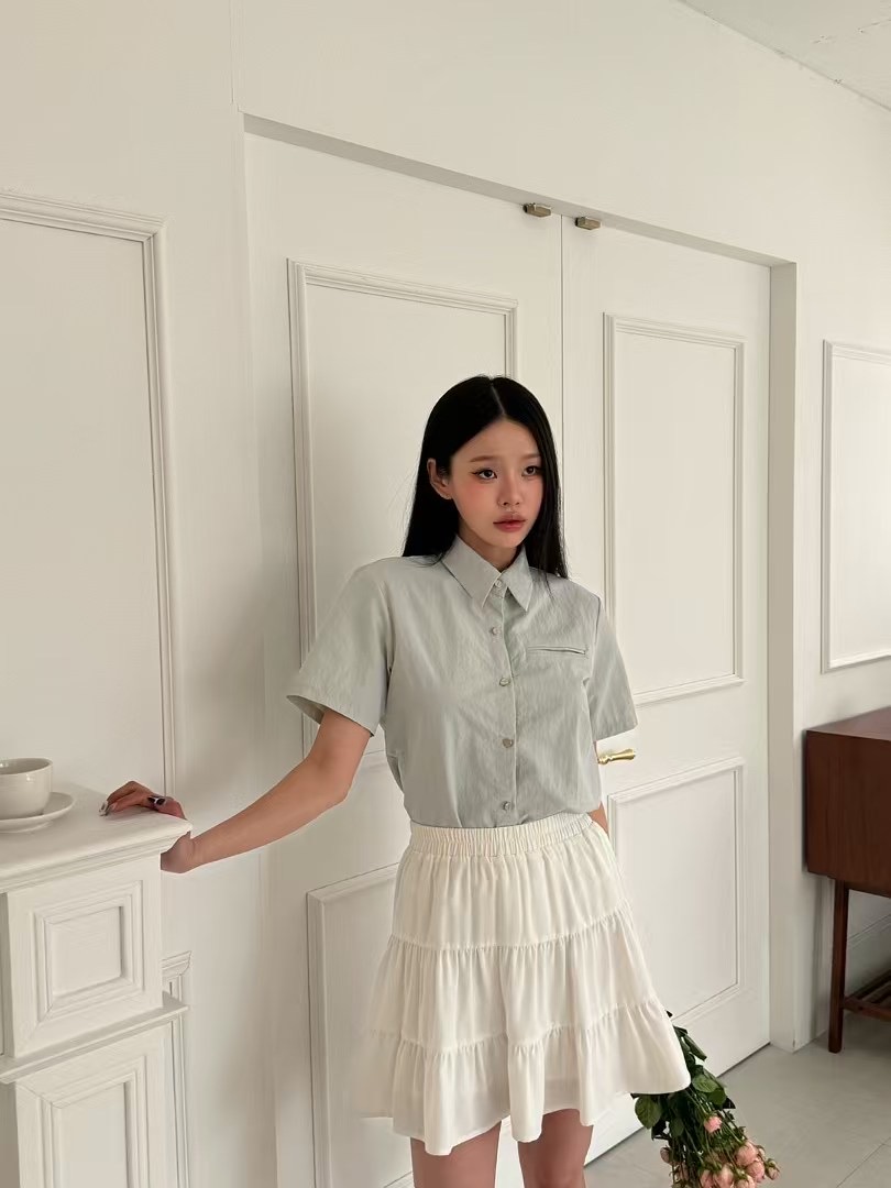 ONTHEMOOD東大門㊣直郵女裝新款職業人氣時尚熱賣襯衫蕾絲衫RIPPLE襯衫/蕾絲衫