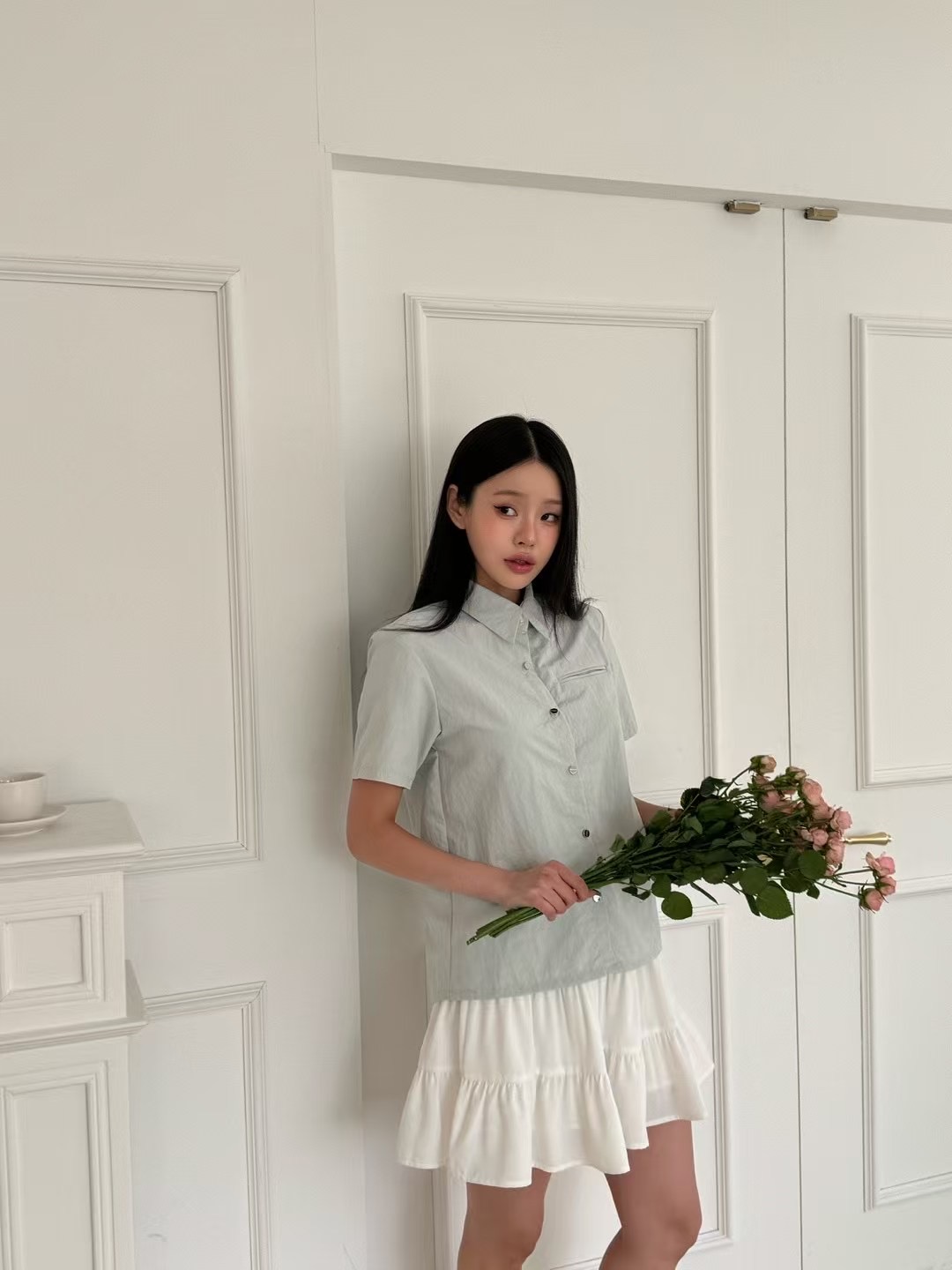 ONTHEMOOD東大門㊣直郵女裝新款職業人氣時尚熱賣襯衫蕾絲衫RIPPLE襯衫/蕾絲衫