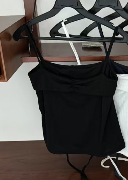 ONTHEMOOD東大門㊣直郵女士新品職業時尚25春夏休閑吊帶背心RIPPLE吊帶/背心圖色1