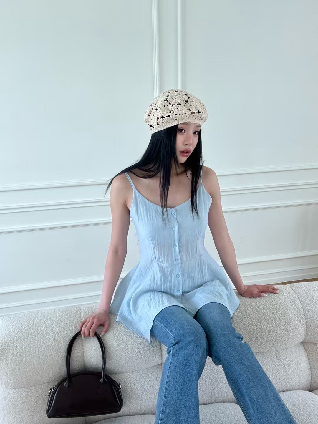 ONTHEMOOD東大門㊣實拍女裝新品真品職業人氣熱賣時尚吊帶背心RIPPLE吊帶/背心
