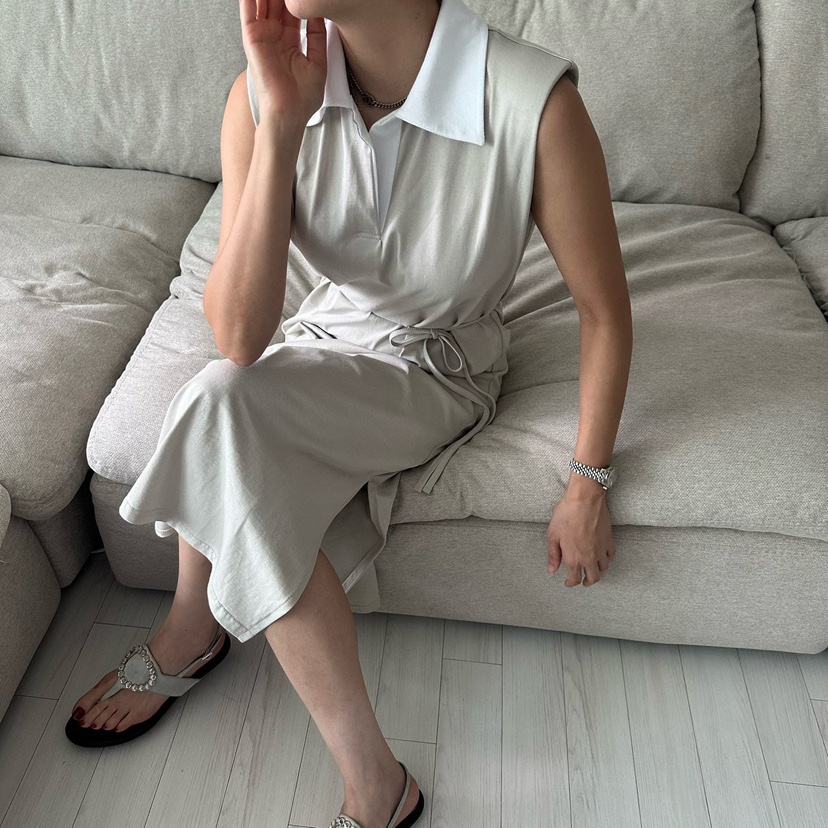 SOUIT韓國代購㊣女士新品時尚休閑推薦人氣熱賣25春夏連衣裙SOUIT by mabel-L連衣裙
