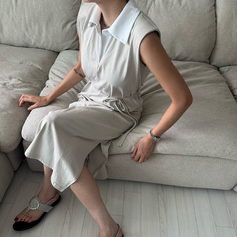 SOUIT韓國代購㊣女士新品時尚休閑推薦人氣熱賣25春夏連衣裙SOUIT by mabel-L連衣裙