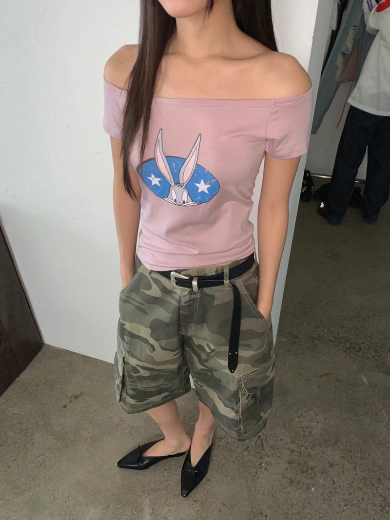 FORMAL東大門㊣直郵女士新品推薦時尚熱賣休閑職業25春夏T恤兔子FORMALT恤圖色3