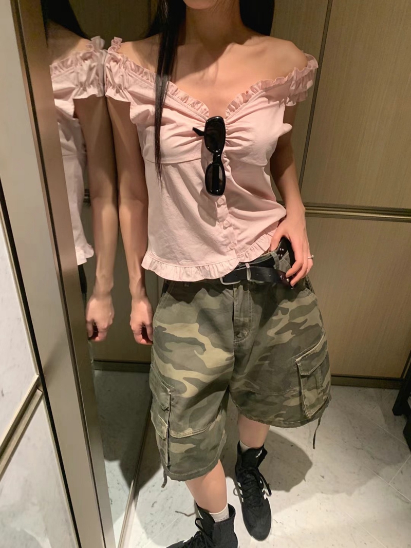 FORMAL韓國代購㊣女士新款熱賣職業休閑人氣襯衫蕾絲衫褶皺FORMAL襯衫/蕾絲衫圖色3