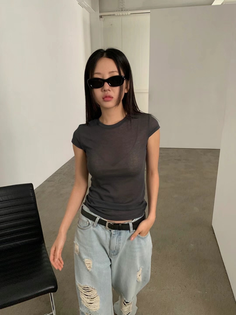 FORMAL東大門㊣代購女士新品25春夏人氣時尚真品休閑T恤透明FORMALT恤圖色2