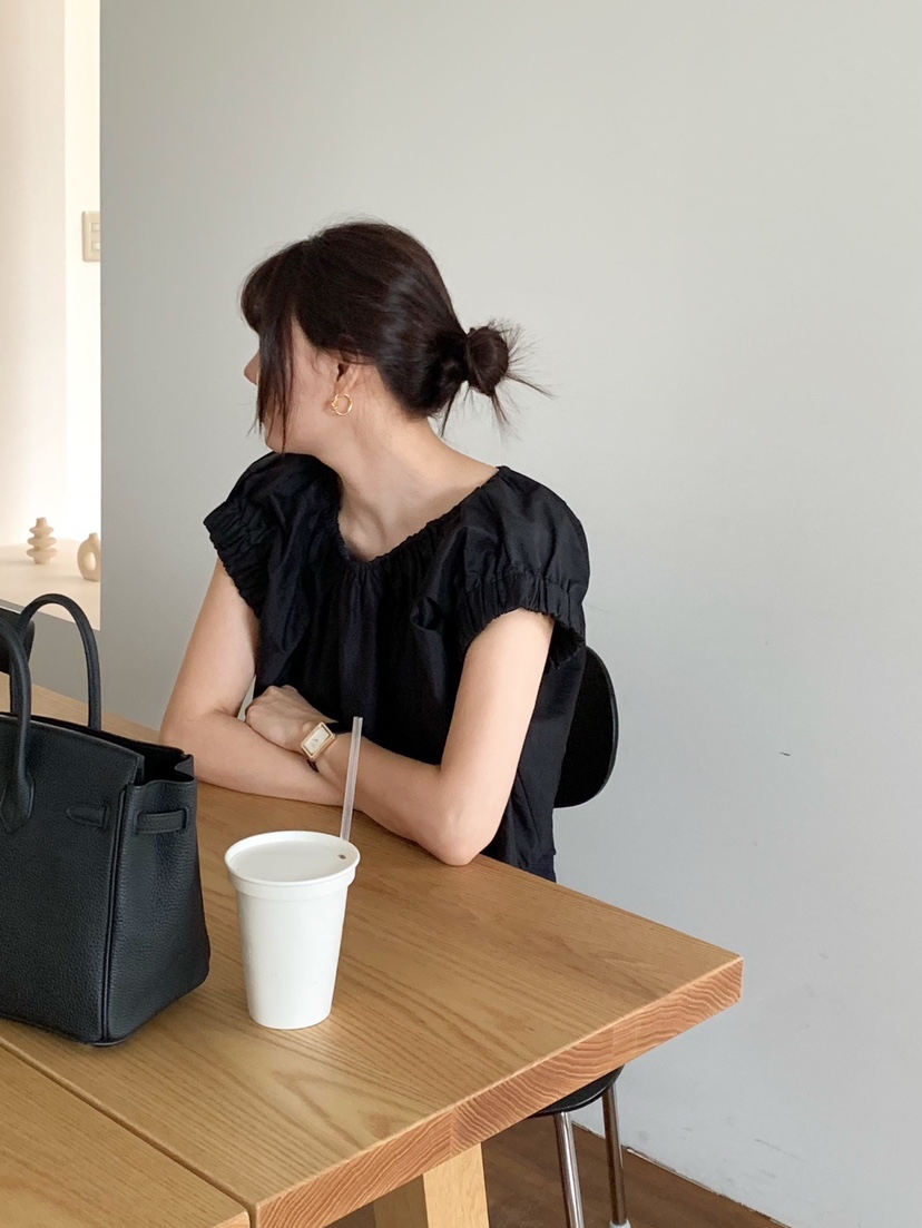 COURGETTE韓國直郵㊣女士新品熱賣25春夏人氣真品襯衫蕾絲衫COURGETTE襯衫/蕾絲衫