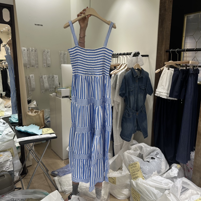 THEMORYPARK東大門㊣直郵女士新品熱賣職業人氣時尚連衣裙海軍THE MORY PARK連衣裙