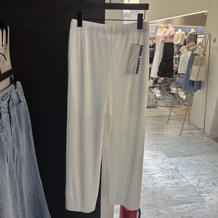 PROJECT WAVE-P東大門㊣直郵女士新品人氣熱賣休閑褲褶皺PROJECT WAVE休閑褲
