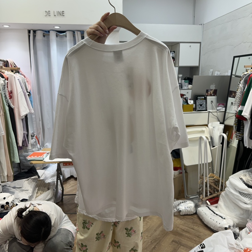 DE LINE東大門㊣直郵女士新款時尚休閑推薦真品25春夏人氣T恤DE LINET恤