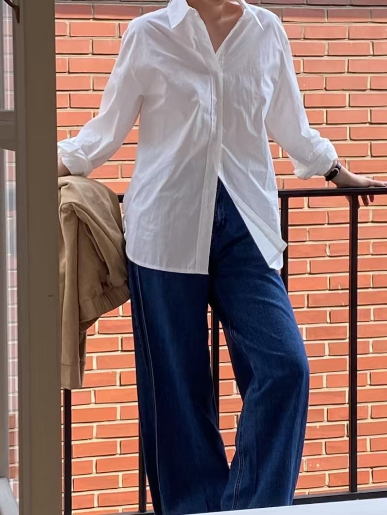 AMU東大門㊣代購女裝新款休閑熱賣人氣25春夏時尚襯衫蕾絲衫CLOSER襯衫/蕾絲衫