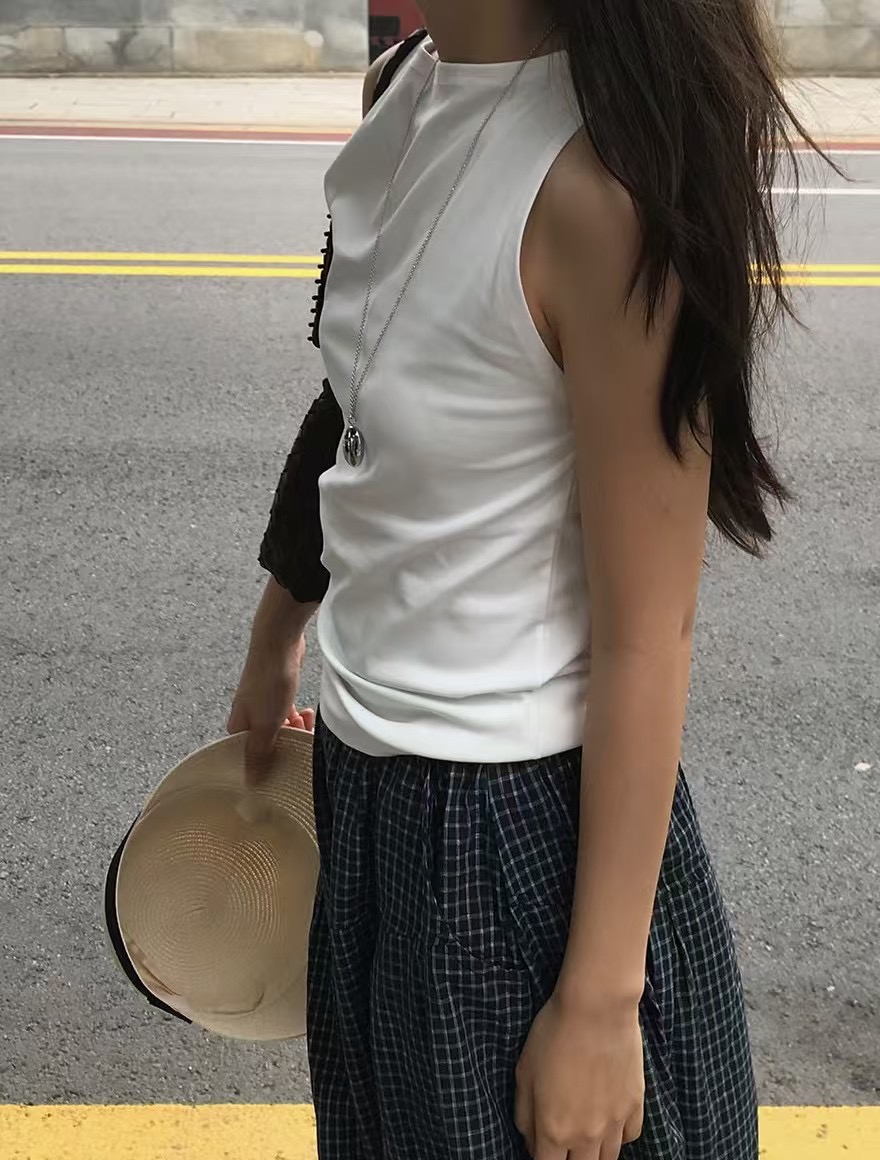 AMU韓國直郵㊣女裝新款時尚職業推薦真品熱賣休閑25春夏吊帶背心CLOSER吊帶/背心