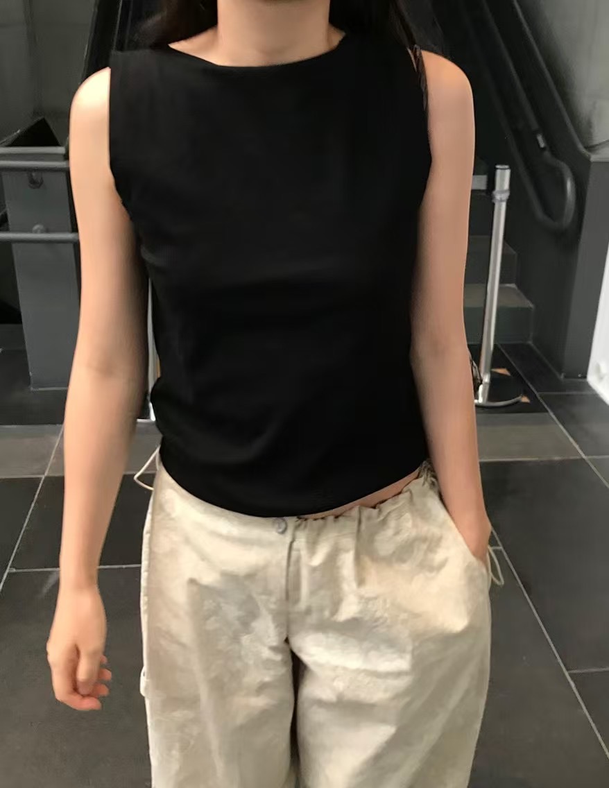 AMU韓國直郵㊣女裝新款時尚職業推薦真品熱賣休閑25春夏吊帶背心CLOSER吊帶/背心圖色3