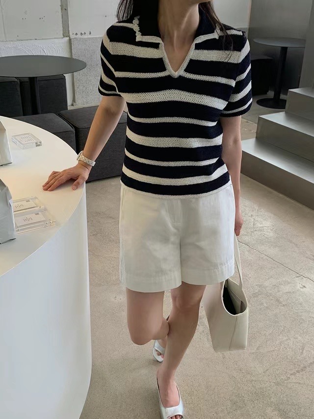 FLAT WHITE韓國代購㊣女士新品休閑25春夏人氣推薦熱賣針織衫FLAT WHITE針織衫