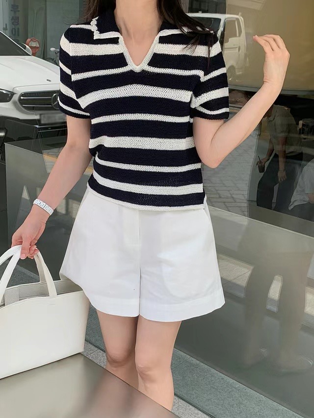 FLAT WHITE韓國代購㊣女士新品休閑25春夏人氣推薦熱賣針織衫FLAT WHITE針織衫圖色2