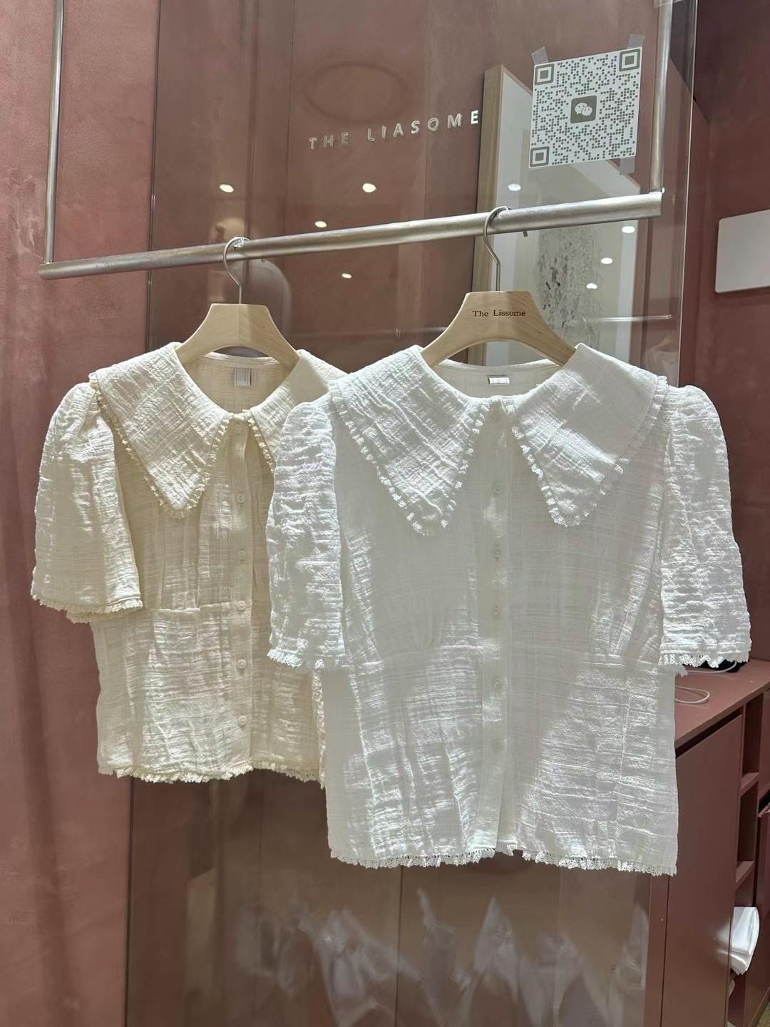 THE LIASOME韓國直郵㊣女裝新品熱賣人氣推薦時尚襯衫蕾絲衫THE LIASOME襯衫/蕾絲衫