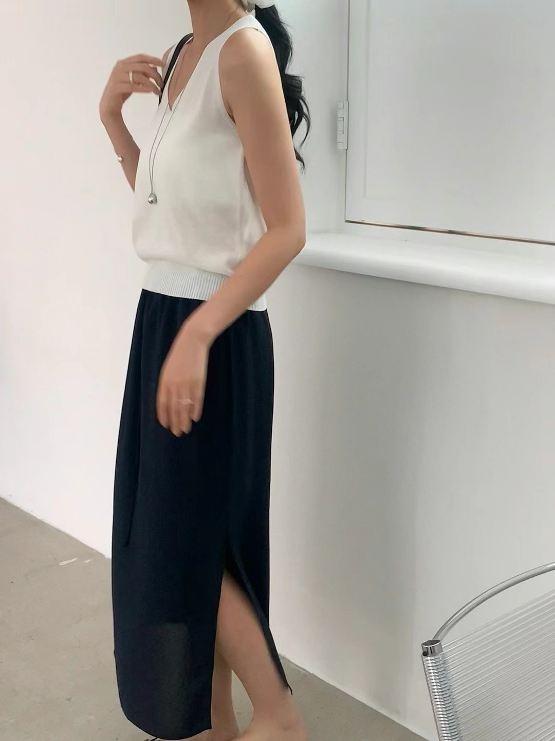 FLAT WHITE東大門㊣直郵女裝新款25春夏時尚職業休閑熱賣長裙FLAT WHITE長裙