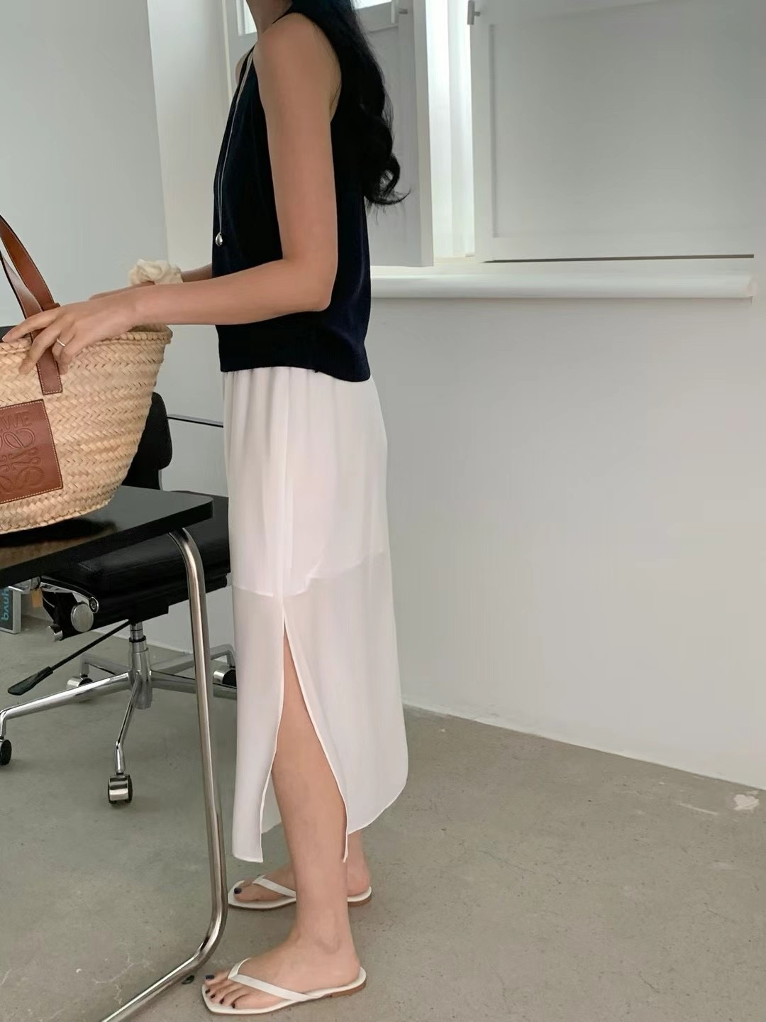 FLAT WHITE東大門㊣直郵女裝新款25春夏時尚職業休閑熱賣長裙FLAT WHITE長裙