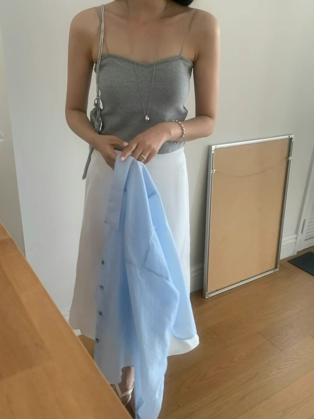 FLAT WHITE東大門㊣代購女裝新品25春夏推薦時尚職業吊帶背心FLAT WHITE吊帶/背心圖色2