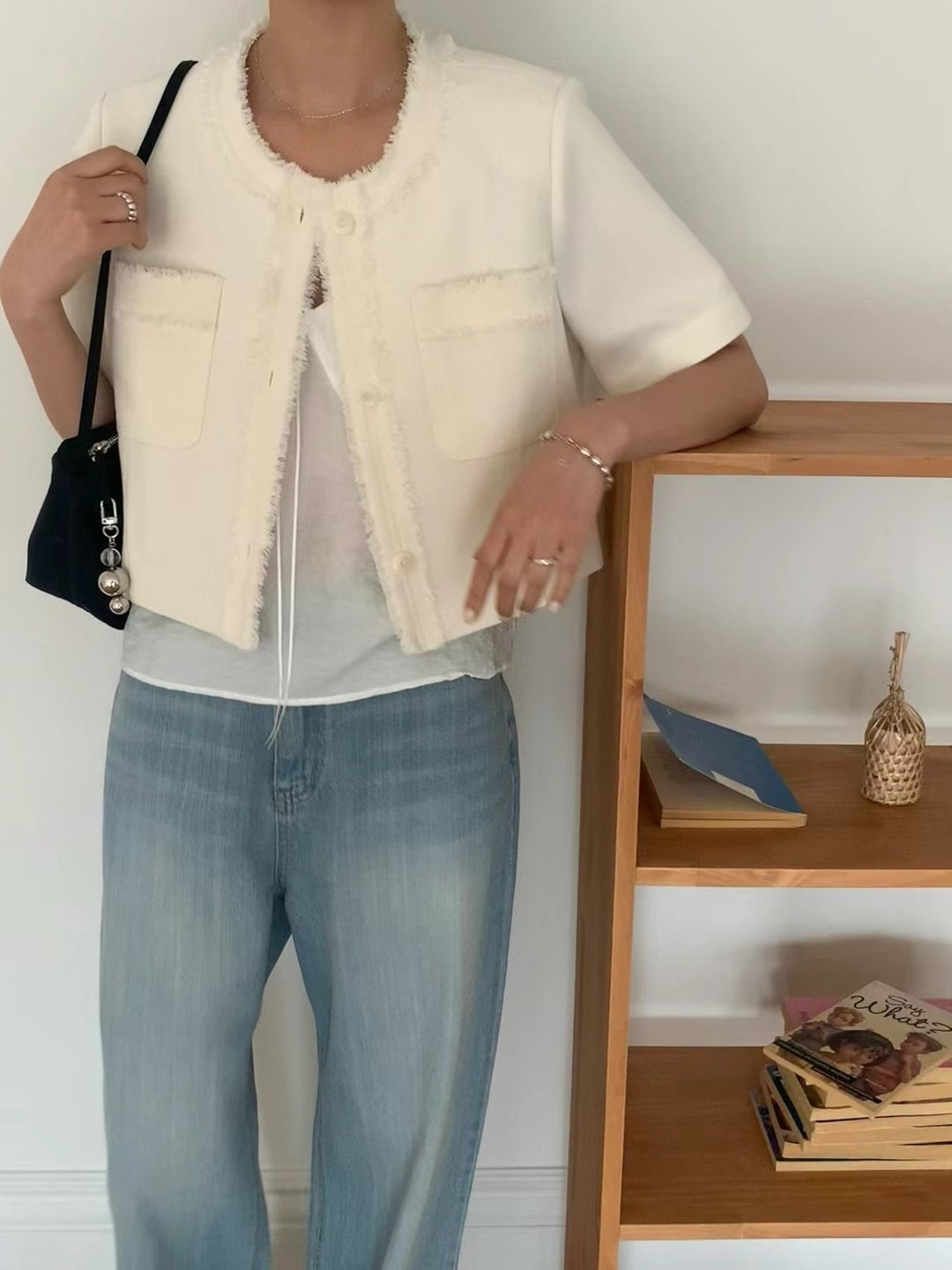 FLAT WHITE韓國直郵㊣女裝新品職業人氣推薦熱賣25春夏夾克FLAT WHITE夾克圖色2