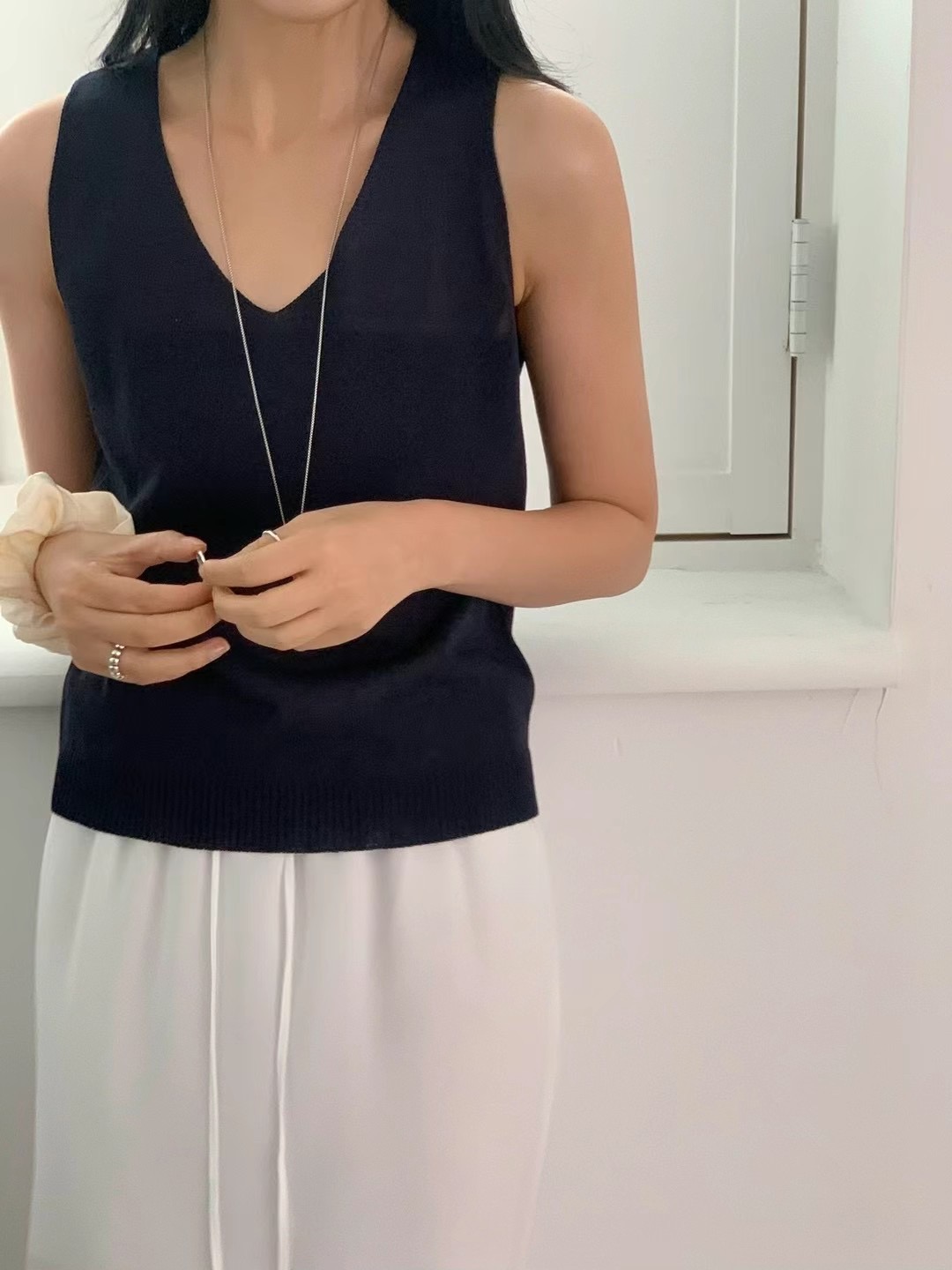 FLAT WHITE韓國代購㊣女裝新款時尚職業25春夏休閑吊帶背心FLAT WHITE吊帶/背心圖色3