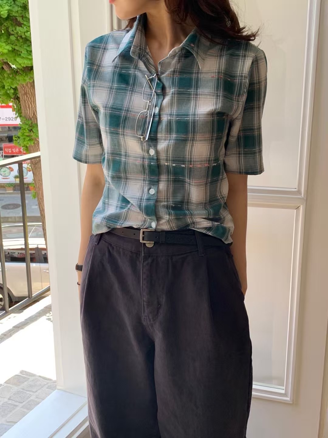 AMU韓國直郵㊣女裝新品休閑真品人氣職業熱賣推薦襯衫蕾絲衫CLOSER襯衫/蕾絲衫圖色3
