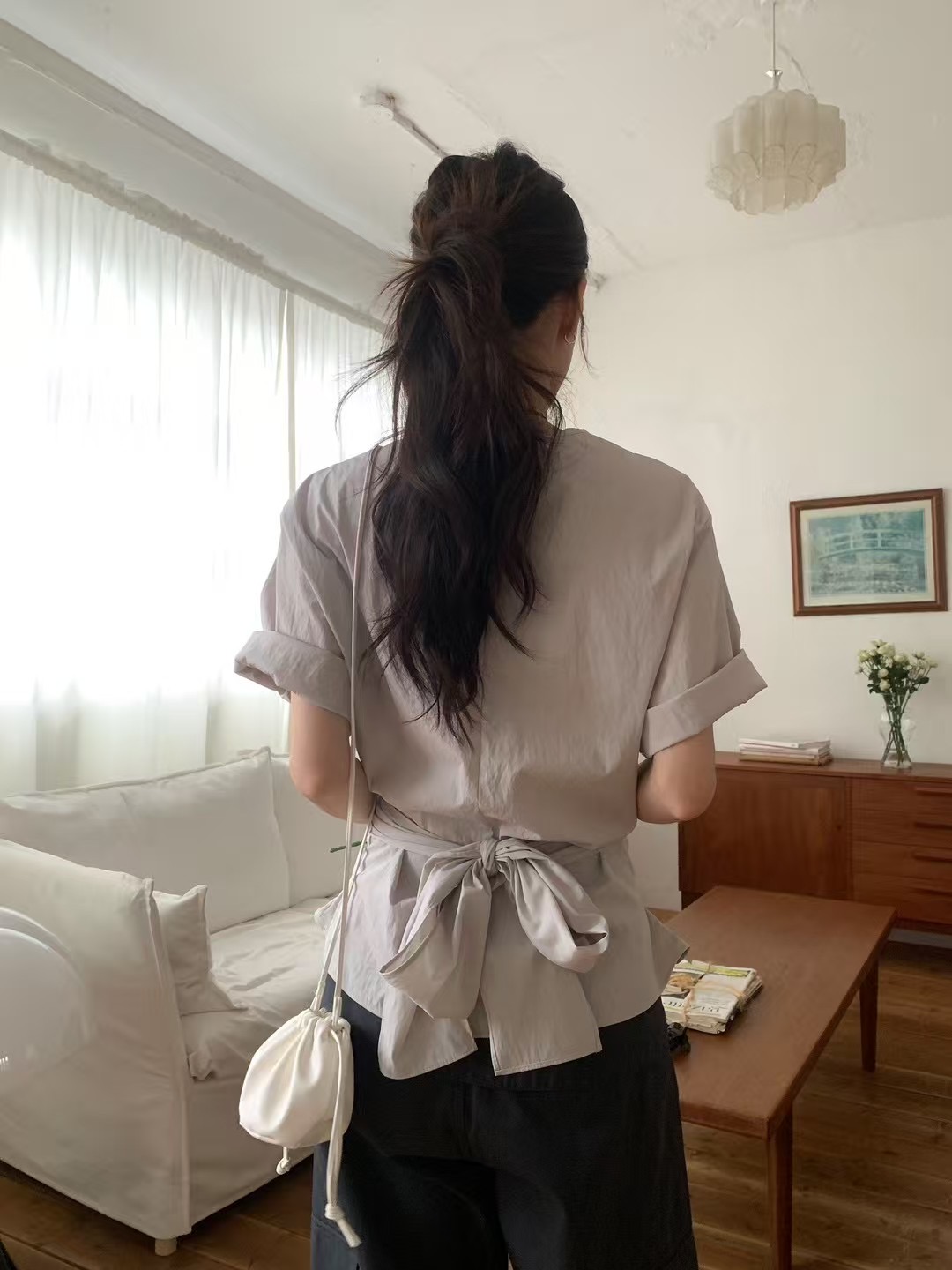 AMU韓國直郵㊣女士新品職業推薦休閑25春夏人氣真品襯衫蕾絲衫CLOSER襯衫/蕾絲衫
