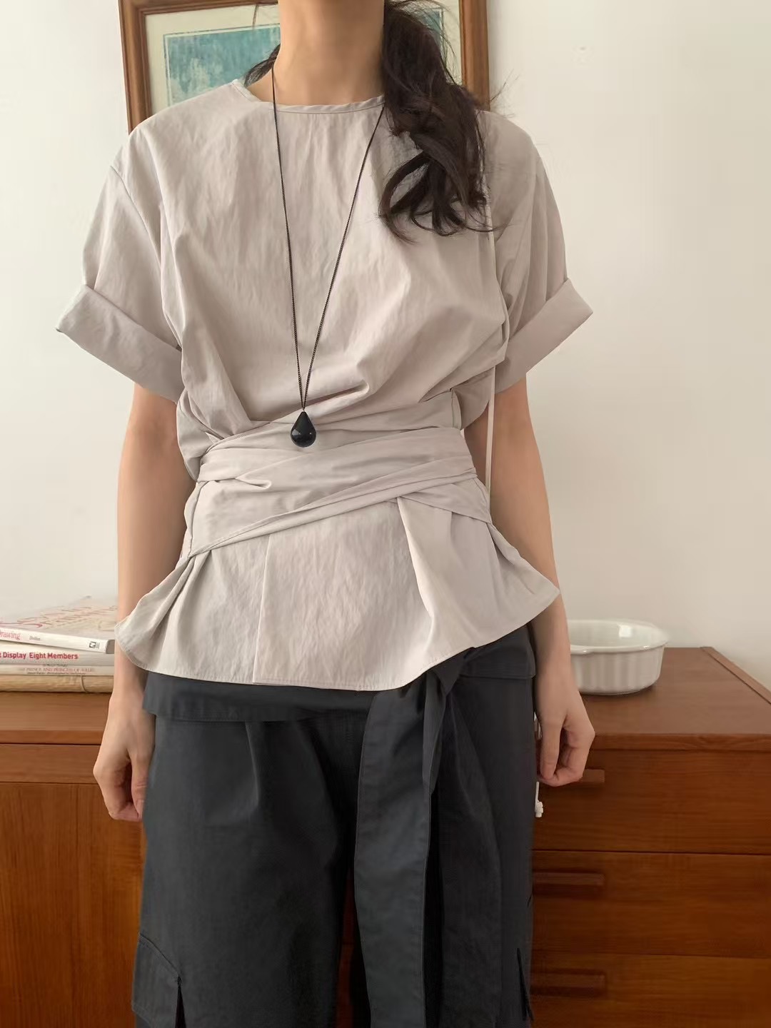 AMU韓國直郵㊣女士新品職業推薦休閑25春夏人氣真品襯衫蕾絲衫CLOSER襯衫/蕾絲衫圖色2