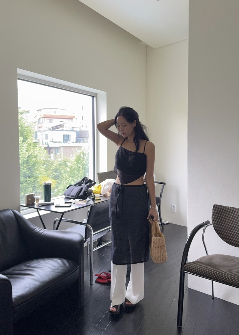 OUPPT東大門㊣直郵女士新品25春夏時尚休閑真品職業吊帶背心OUPPT吊帶/背心