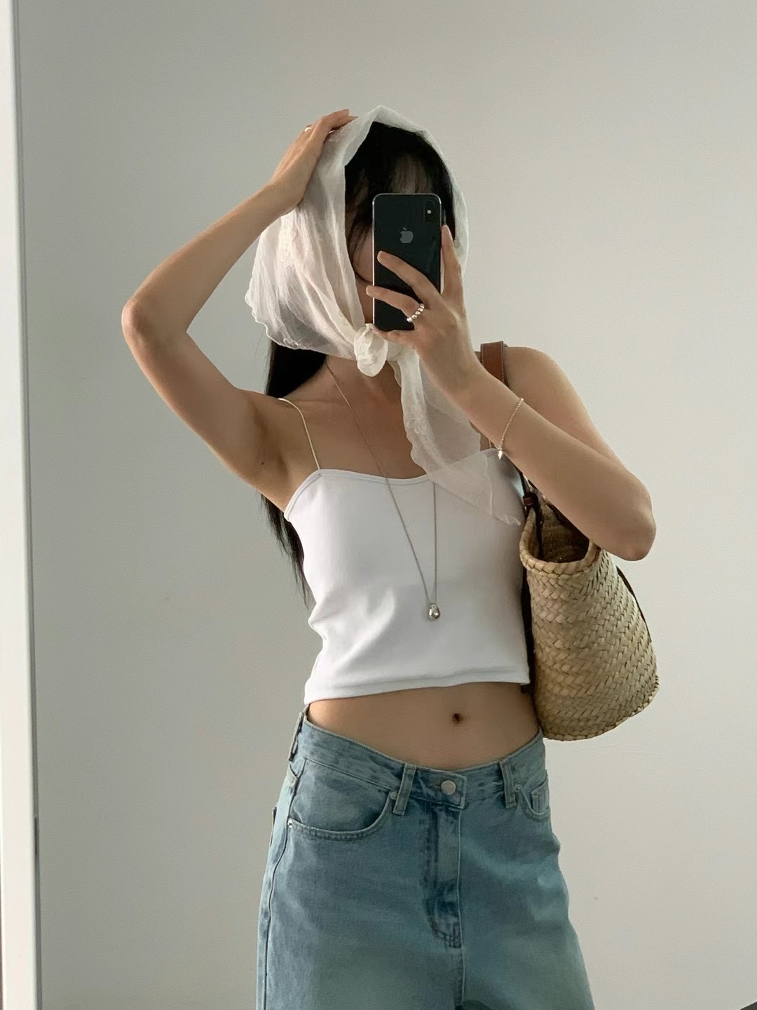 FLAT WHITE東大門㊣實拍女士新款25春夏推薦人氣時尚圍巾披肩FLAT WHITE圍巾/披肩