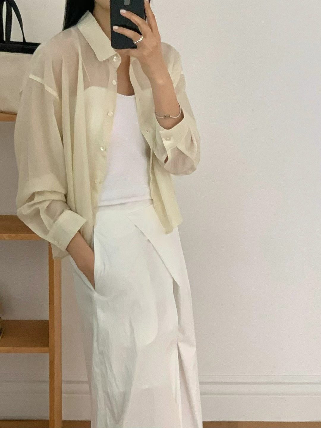 FLAT WHITE東大門㊣代購女裝新款熱賣25春夏推薦襯衫蕾絲衫FLAT WHITE襯衫/蕾絲衫圖色2