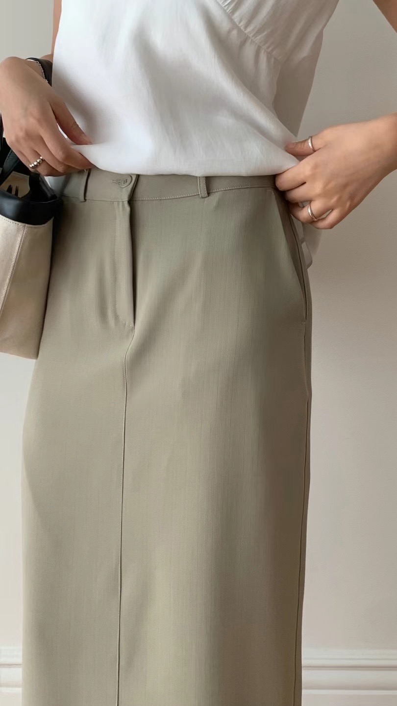 FLAT WHITE東大門㊣代購女裝新品人氣休閑推薦真品職業長裙FLAT WHITE長裙