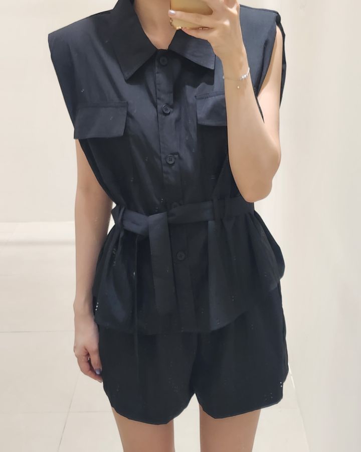 FEMME韓國代購㊣女士新款熱賣職業真品推薦時尚套裝含腰帶套裝FEMME套裝