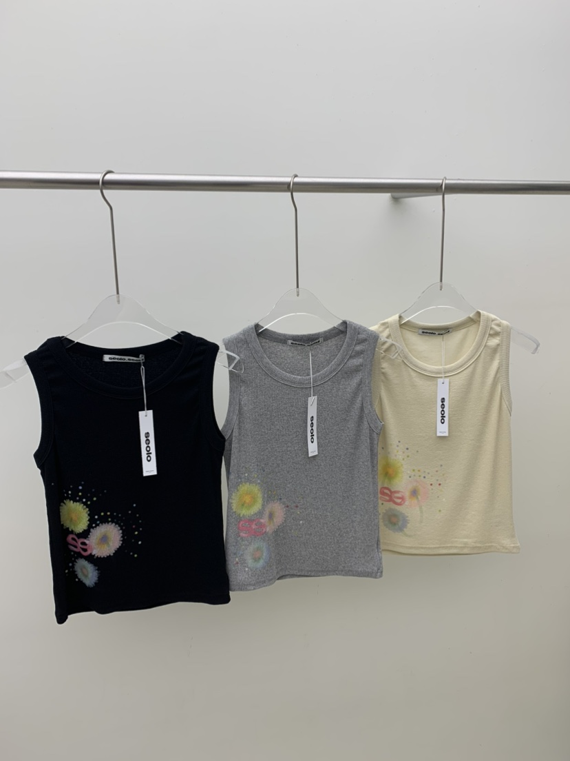 SEOLO東大門㊣實拍女裝新款時尚人氣推薦25春夏職業吊帶背心Seolo seoul吊帶/背心