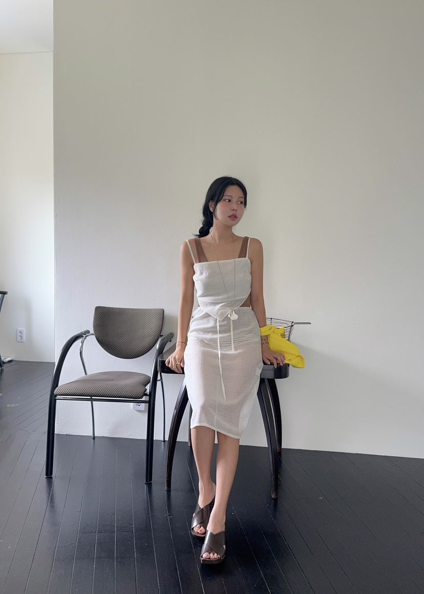 OUPPT韓國代購㊣女士新品真品25春夏人氣職業休閑半身裙中短裙OUPPT半身裙/中短裙
